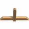 Ekena Millwork Eugene Smooth Timber Gable Bracket, Western Red Cedar, 36"W x 18"H x 3 1/2"D x 3 1/2"F, 12/12 Pitch GBW036X18X0404EUG00SWR - alternate 5